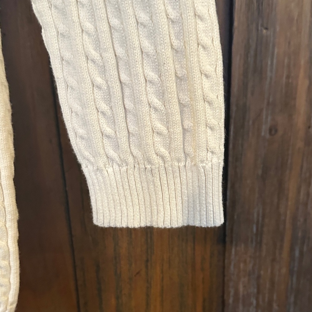 American Living White Cable Knit Sweater - Picture 5 of 6